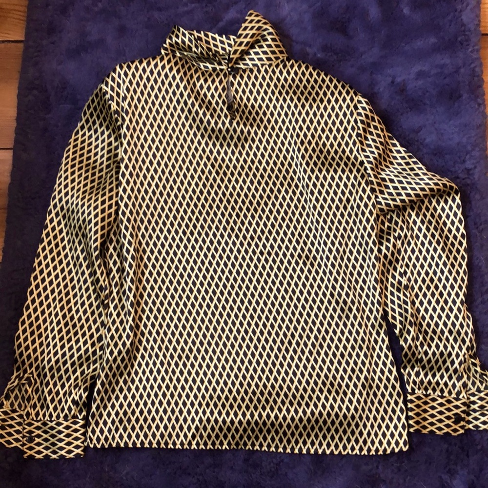 Gold and black blouse